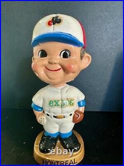 Vintage 1960's Montreal Expos Gold Base Bobblehead Great Condition Rare