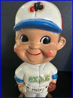Vintage 1960's Montreal Expos Gold Base Bobblehead Great Condition Rare
