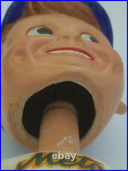 Vintage 1960's New York Mets Bobble Head Nodder White Square Base RARE