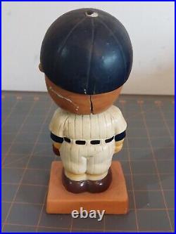 Vintage 1960's New York Yankees Bobble Head Orange Base Japan Pitcher Damaged