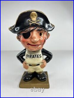 Vintage 1960's Original Pittsburgh Pirates Gold Base Bobblehead Nodder Very Nice