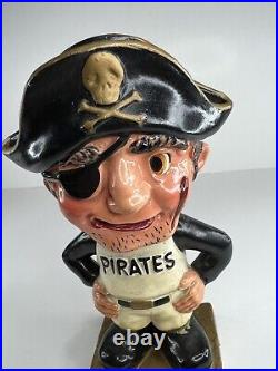 Vintage 1960's Original Pittsburgh Pirates Gold Base Bobblehead Nodder Very Nice