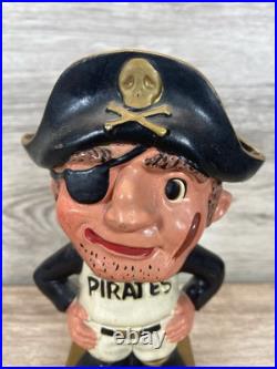 Vintage 1960's Pittsburgh Pirates Nodder Square Gold Base Bobblehead Japan Read