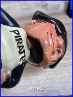 Vintage 1960's Pittsburgh Pirates Nodder Square Gold Base Bobblehead Japan Read