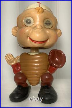 Vintage 1960s Baseball Catcher Bobblehead Nodder Blinking Eyes Japan