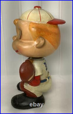 Vintage 1960s Baseball Catcher Bobblehead Nodder Blinking Eyes Japan