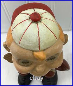 Vintage 1960s Baseball Catcher Bobblehead Nodder Blinking Eyes Japan