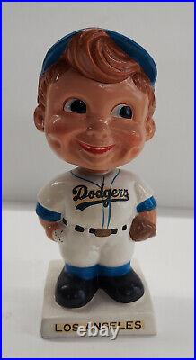 Vintage 1960s Los Angeles Dodgers Bobblehead White Base