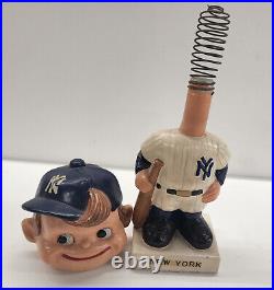 Vintage 1960s New York Yankees Bobblehead White Base