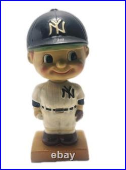 Vintage 1960s New York Yankees Nodder Bobblehead ORIGINAL Japan Square Base