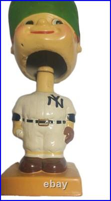 Vintage 1960s New York Yankees Nodder Bobblehead ORIGINAL Japan Square Base