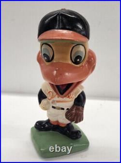 Vintage 1960s Original Baltimore Orioles Bobblehead Green Color Base (C)