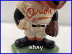 Vintage 1960s Original Baltimore Orioles Bobblehead Green Color Base (C)