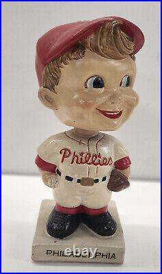 Vintage 1960s Philadelphia Phillies Bobblehead White Base