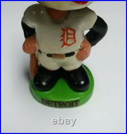 Vintage 1962 Mlb Detroit Tigers Baseball Bobblehead Nodder Chalkware Green Base