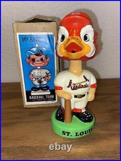 Vintage 1983 St. Louis Cardinals Fredbird Mascot Bobblehead Nodder NEW withBox SL