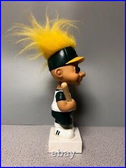 Vintage 1992 MLB Oakland Athletics A's Russ Baseball Troll Doll Bobblehead w Cap