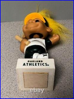Vintage 1992 MLB Oakland Athletics A's Russ Baseball Troll Doll Bobblehead w Cap