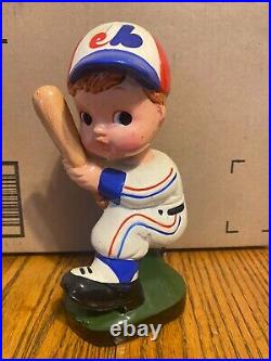 Vintage Bobblehead Nodder Baseball Montreal Expos 1960's Ceramic