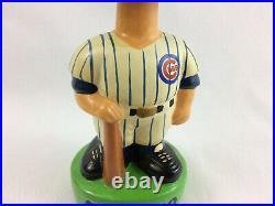 Vintage Chicago Cubs Ceramic Bobblehead Nodder with Green Base Great Condition