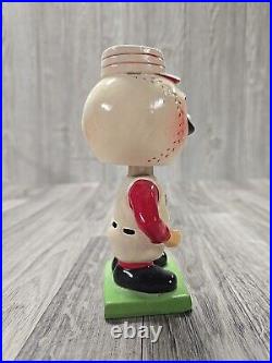 Vintage Cincinnati Reds Baseball Bobble Head Nodder Green Base 1960
