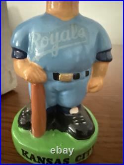Vintage Kansas City Royals Bobblehead Nodder Green Base With Box