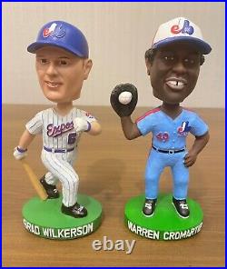 Vintage MLB Montreal Expos Bobbleheads Wilkerson & Cromartie SGA 2004 with Stubs