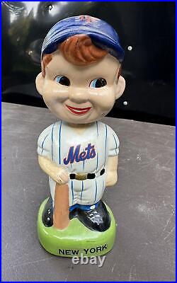 Vintage NY Mets Baseball Bobblehead Character Mascot