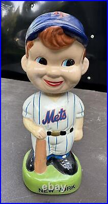 Vintage NY Mets Baseball Bobblehead Character Mascot