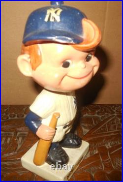 Vintage New York Yankees 1960's Nodder Bobblehead / Square White Base