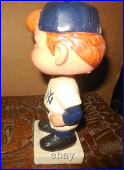 Vintage New York Yankees 1960's Nodder Bobblehead / Square White Base
