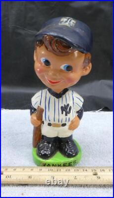 Vintage New York Yankees Bobblehead Nodder MLB Baseball Green Base