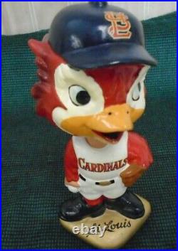 Vintage Rare St Louis Baseball Cardinals Bobblehead Nodder 1968 Sticker Japan