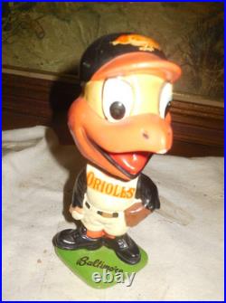 Vtg 1962 Baltimore Orioles Bobblehead Baseball /Japan /Oriole Bird Mascot Nodder