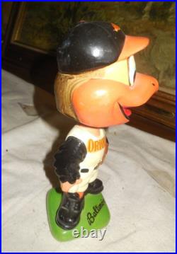 Vtg 1962 Baltimore Orioles Bobblehead Baseball /Japan /Oriole Bird Mascot Nodder