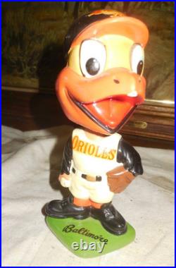 Vtg 1962 Baltimore Orioles Bobblehead Baseball /Japan /Oriole Bird Mascot Nodder