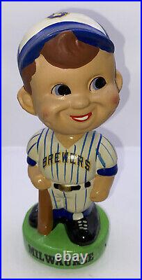 Vtg 1980's Milwaukee Brewers MLB Baseball Sports Nodder Bobble Head 7.5 x 3.25