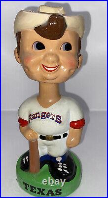 Vtg 1980's Texas Rangers MLB Baseball Sports Nodder Bobble Head 7.5 x 3.25