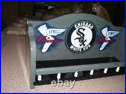 White Sox bobble head display shelf